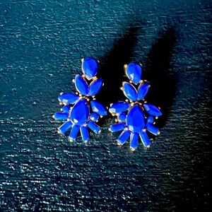 J crew blue statement earings